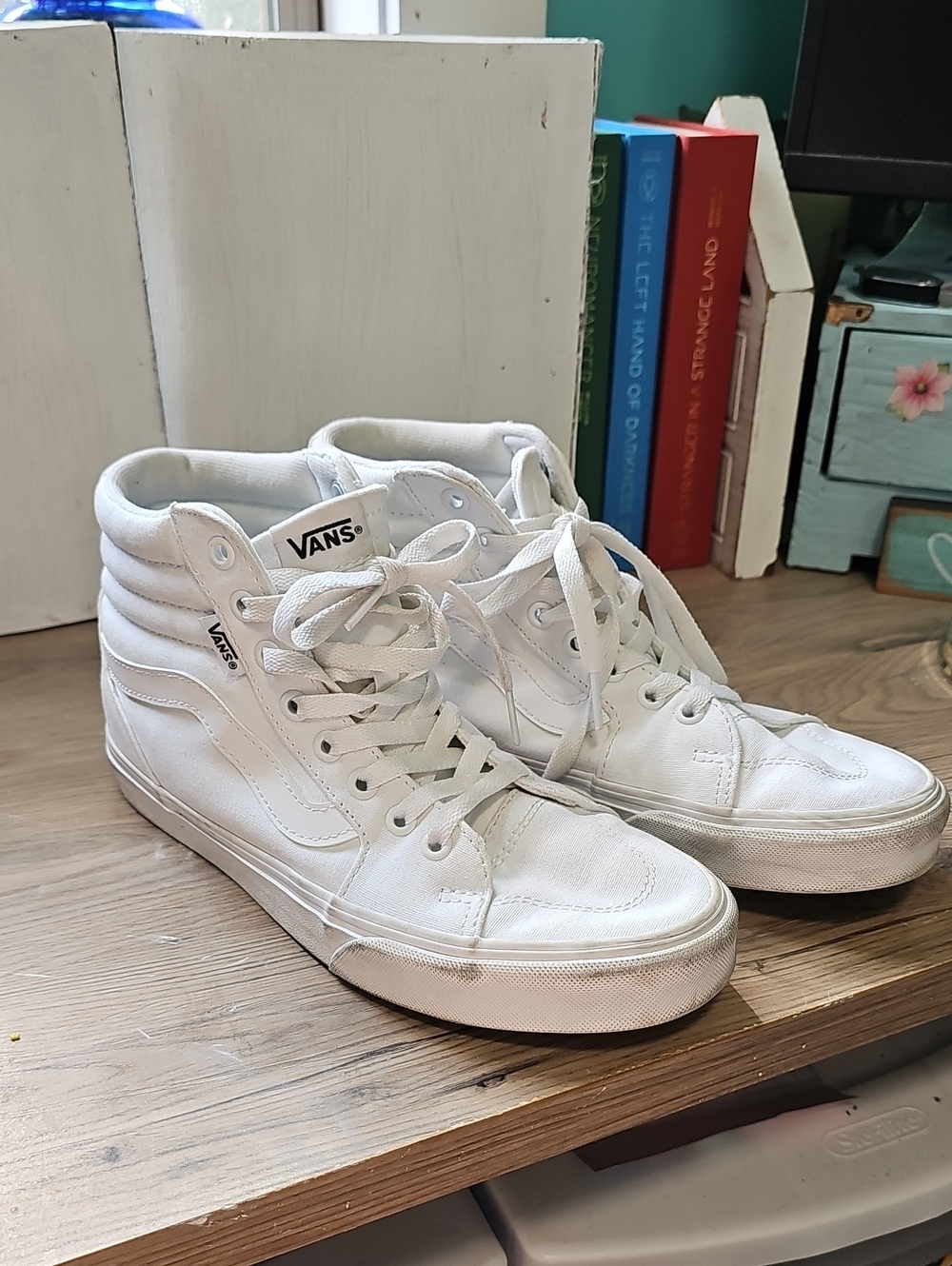 Vans White High-Top Skate Sneakers Size Women Size 8